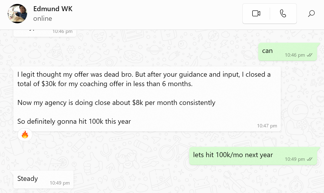 Edmund (Coach & Agency) Testimonial